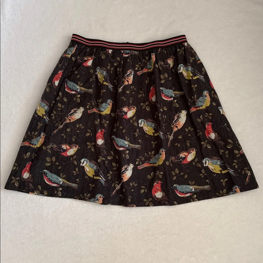 Cath Kidston London | Garden Bird Print Cotton Pull On Skirt Pockets (M 6-8) - Picture 13 of 13